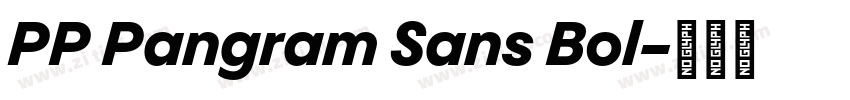PP Pangram Sans Bol字体转换